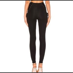 H:ours high wide leggings - sexy black lace-up side leggings in great condition